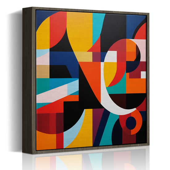 coffee frame abstract colorful geometric wall art canvas
