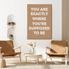 motivational poster wall art canvas in the living room