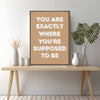 coffee frame motivational poster canvas print on the table