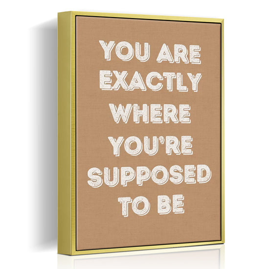 gold frame motivational poster canvas print