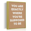 gold frame motivational poster canvas print