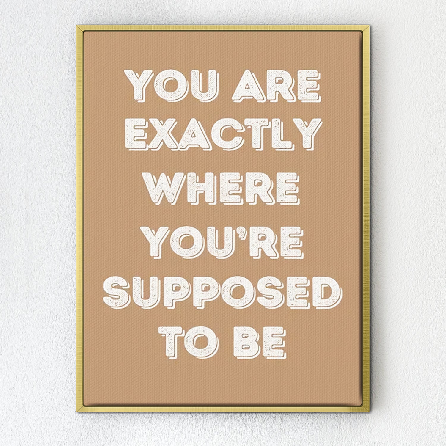 gold frame motivational poster canvas print