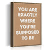 light oak color frame motivational poster canvas print