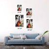 different sizes wall art canvas colorful guitar art painting hangs on the wall of room
