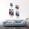 different wall art canvas painting showing a colorful electric guitar