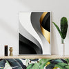 white frame wall art canvas modern abstract lines