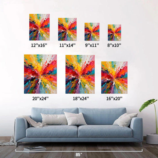 different size abstract wall art canvas