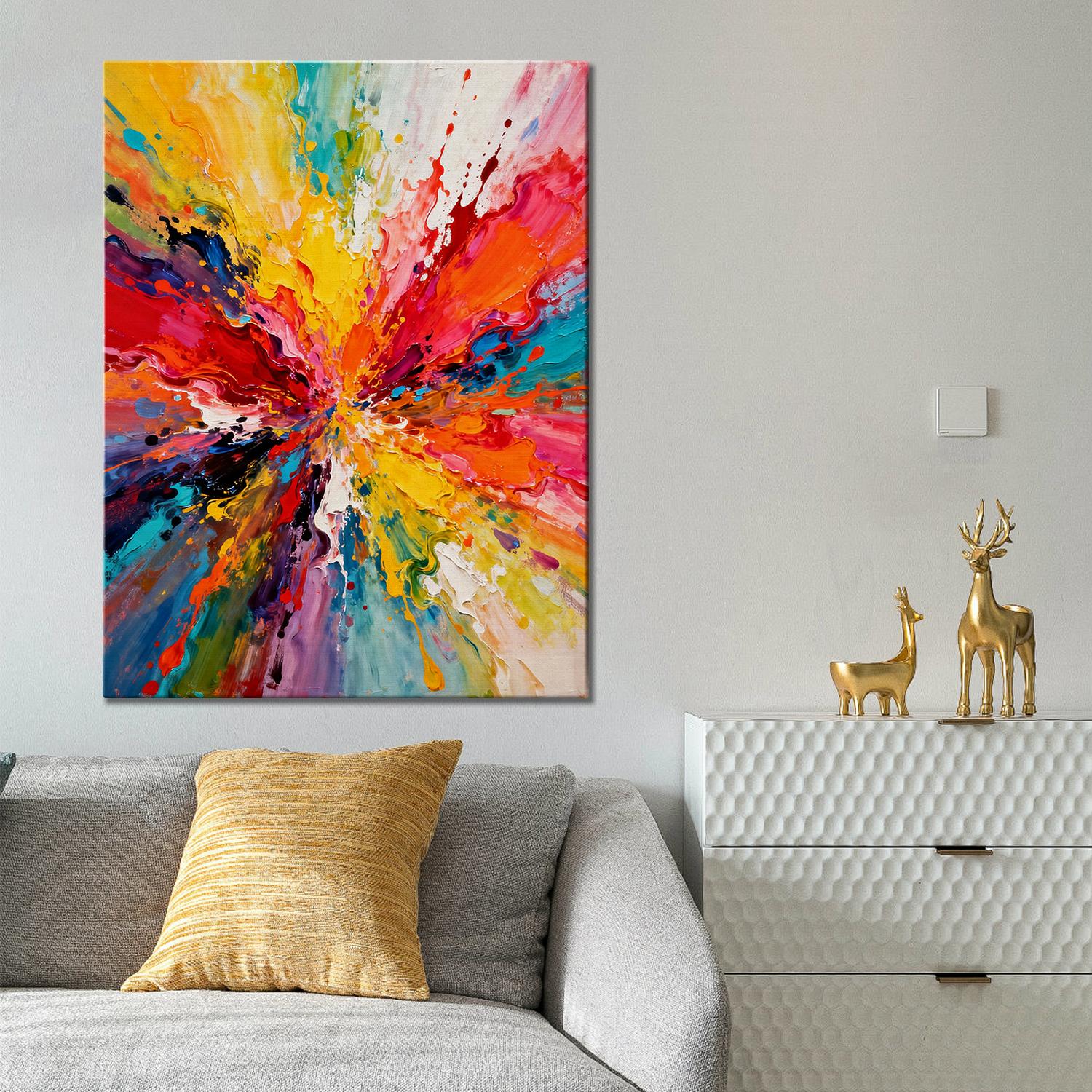 abstract wall art canvas in the living room