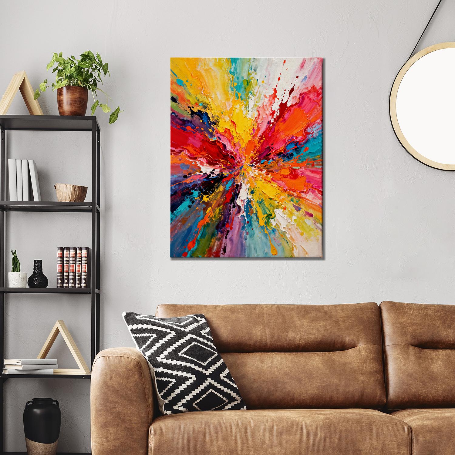 abstract wall art canvas inthe living room