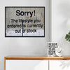 black frame banksys statement canvas print in the living room