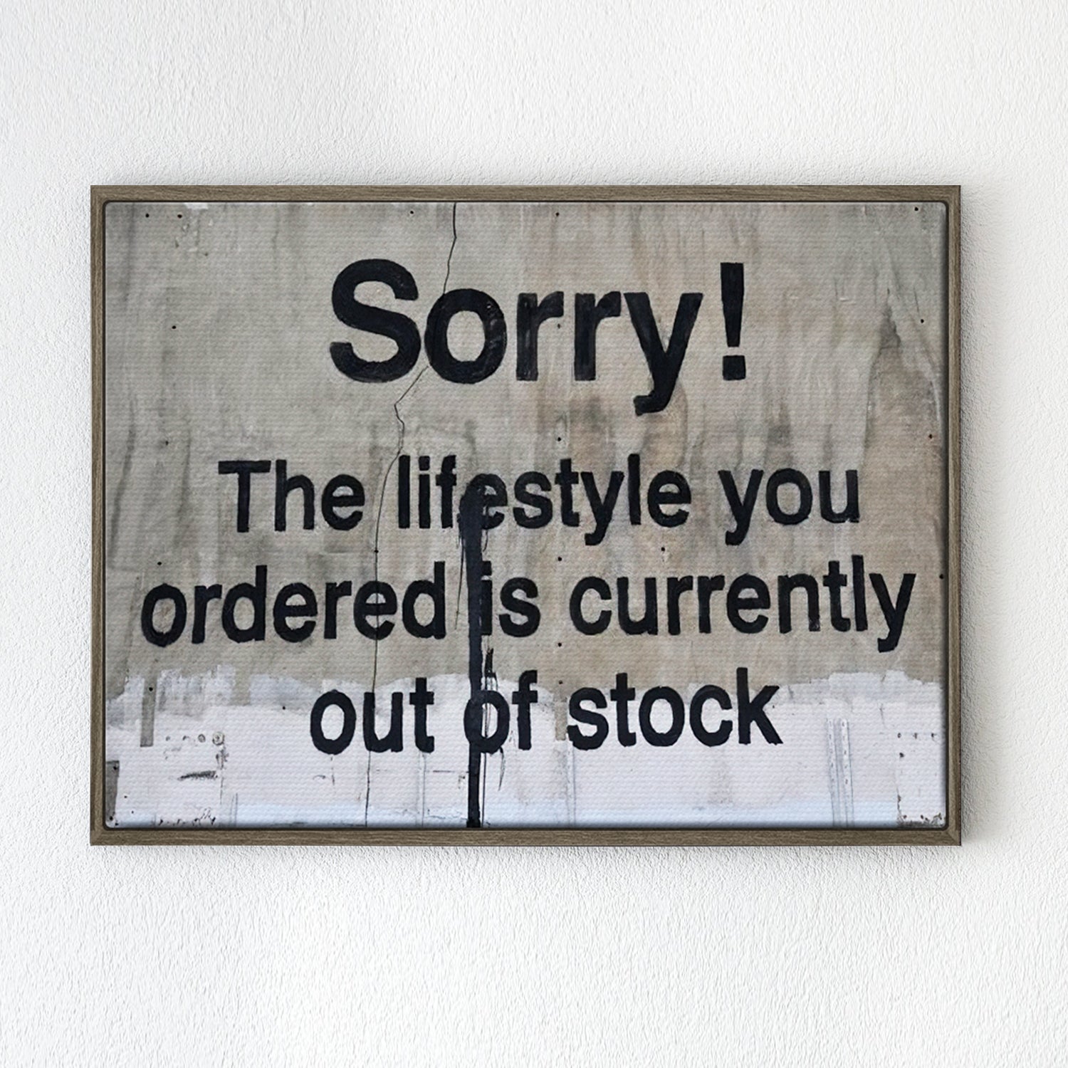 coffee frame banksys statement canvas print