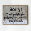 light oak color frame banksys statement canvas print
