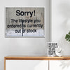 white frame banksys statement canvas print hanging on the wall
