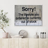 white frame banksys statement canvas print hanging on the wall