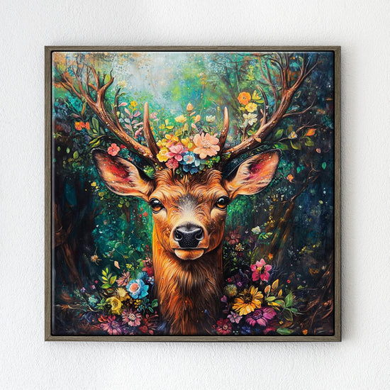 coffee frame deer wall art decor painting