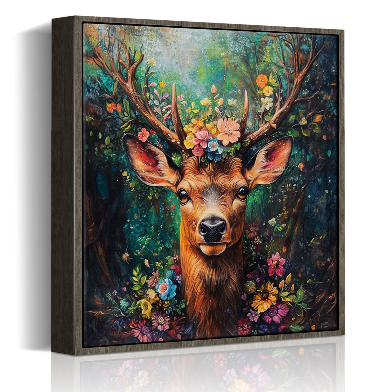 coffee frame deer wall art decor painting