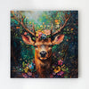 deer in flowers wall art decor painting