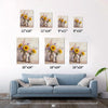 different size wall art canvas depicts two vases filled with colorful flowers