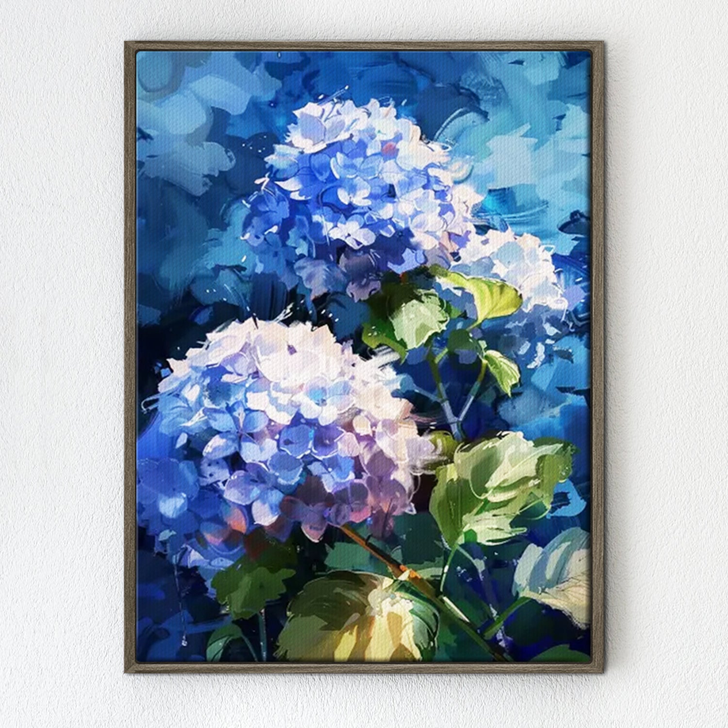 coffee frame hydrangea wall art canvas