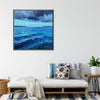 coffee frame wall art canvas painting depicts rough sea scene