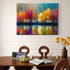 abstract trees and reflection wall art print in the office