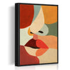 wall art abstract woman face painting black frame