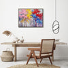 coffee frame wall art painting depicting colorful forest