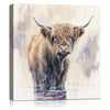 wall art canvas a yak standing in water