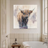 wall art canvas a yak standing in water,bathroom decor
