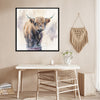 wall art black frame canvas,a yak standing in water,living room decor