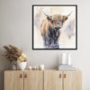 wall art black frame canvas,a yak standing in water,living room decor