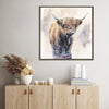 wall art coffee frame canvas,a yak standing in water,living room decor
