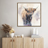 wall art light oak frame canvas,a yak standing in water,living room decor