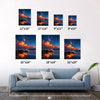 different size art canvas depicts coastal starry night view