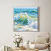 white frame wall art canvas ocean waves