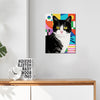 living room wall art canvas pop cat