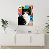 living room wall art canvas pop cat