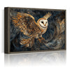 wall art print flying owl coffee frame
