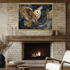 wall art print flying owl gold frame Fireplace decorative painting