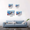 different size wall art canvas depicts santorini scenery