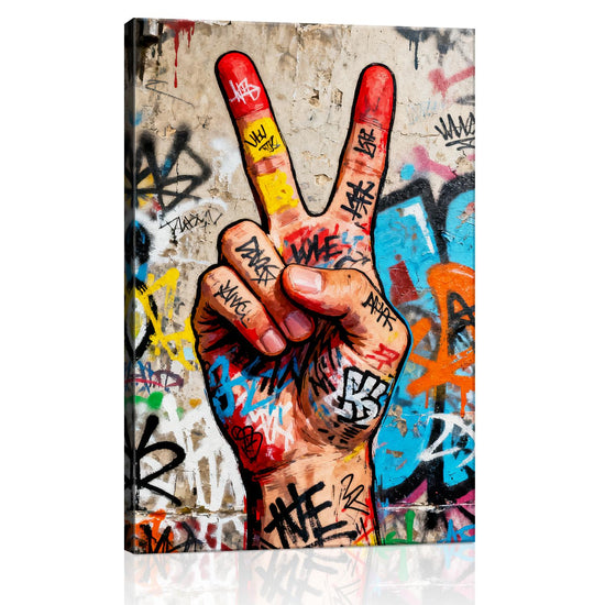 wall art painting victory gesture