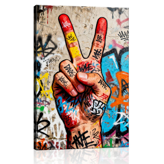 wall art painting victory gesture