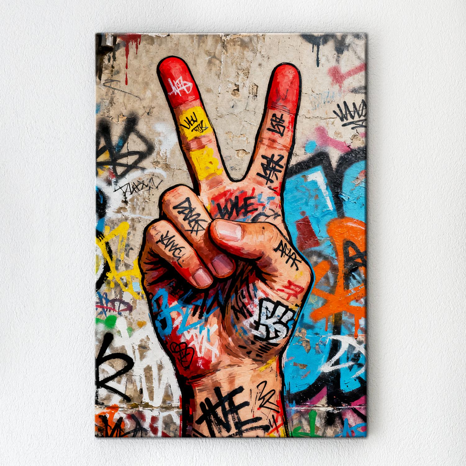 wall art painting victory gesture