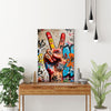 wall art painting victory gesture on the table