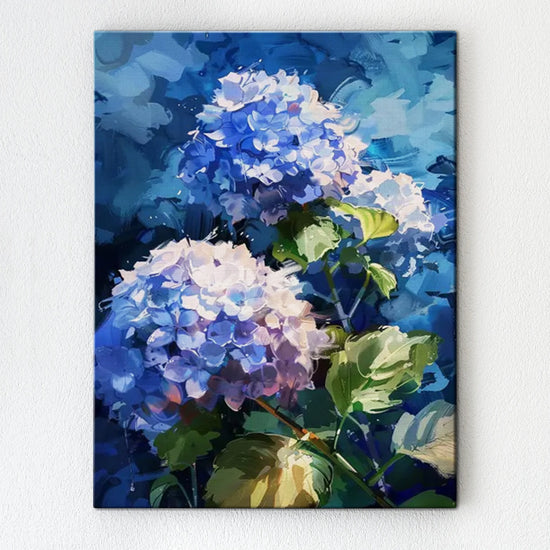 A hydrangea wall art painting