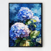 A black frame hydrangea wall art painting 