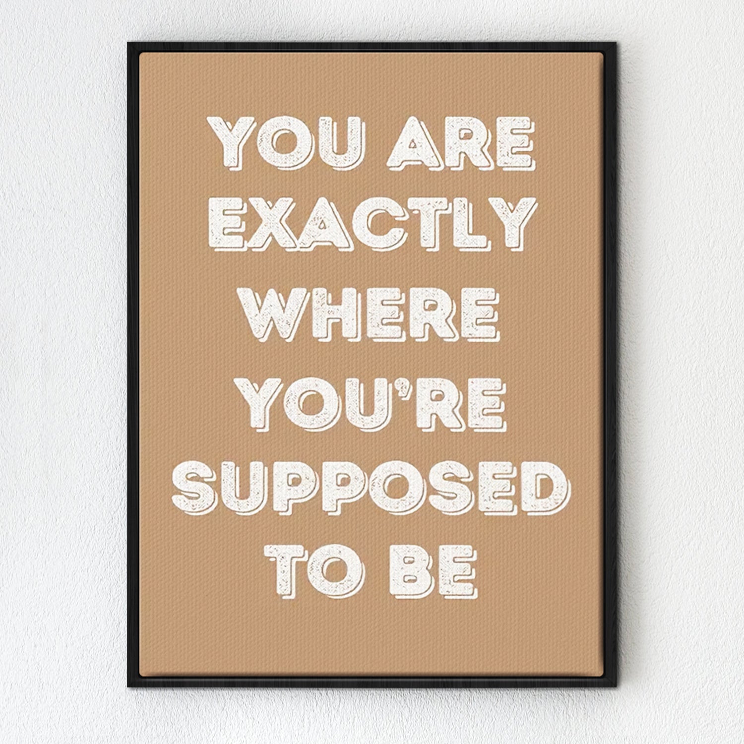 black frame motivational poster wall art canvas 