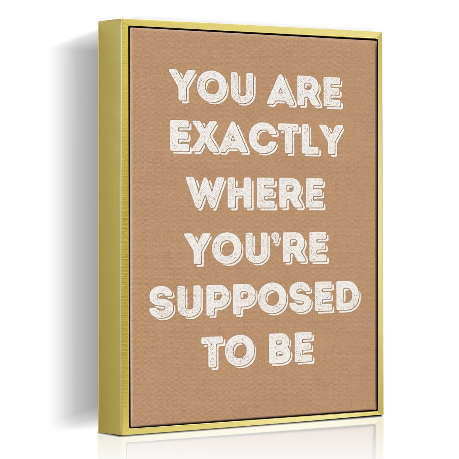 gold frame motivational poster canvas print