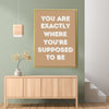 gold frame motivational poster canvas print hanging on the wall