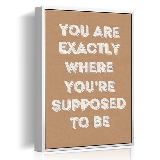 white frame motivational poster canvas print